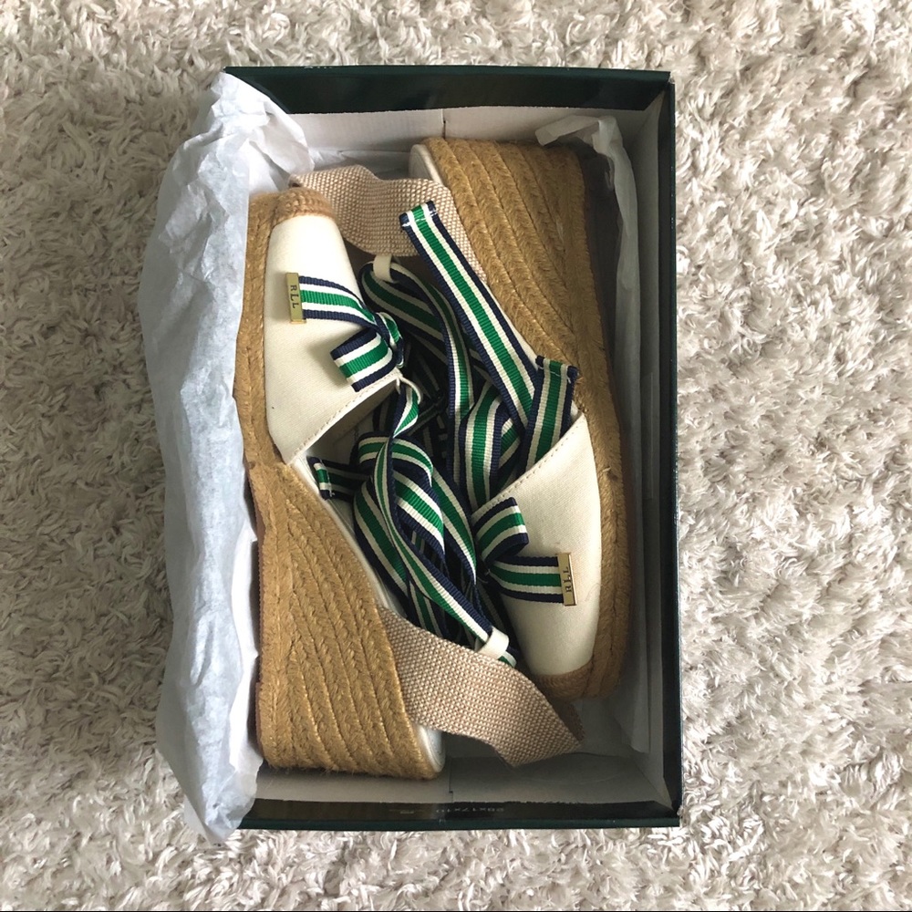 NWT Ralph Lauren Hollie Espadrille Sandals